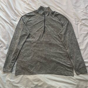 Lululemon Shirt Mens XXL Gray Metal Vent Tech 1/2 Zip Running Training Pullover